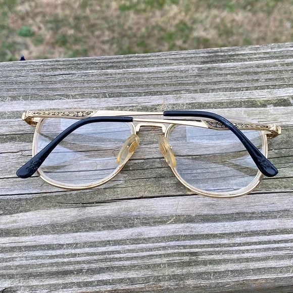 Laura Ashley Isabelle Black and Gold metal glasses frames 52  display picture 3